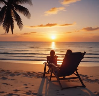 evening on a tropical beach