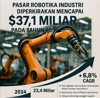 Pasar Robotika Industri Diperkirakan Mencapai $37,1 Miliar pada Tahun 2031