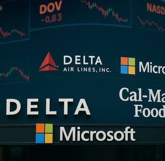 Delta Air Lines, Microsoft, dan Cal-Maine Jadi Sorotan: Pasar Saham Bergolak di Tengah Ketidakpastian Global