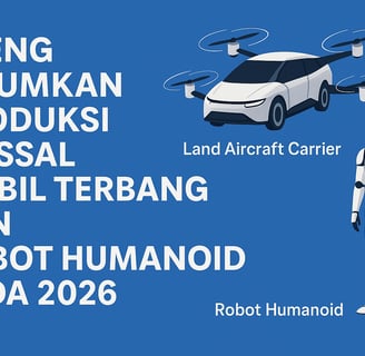 Xpeng Umumkan Produksi Massal Mobil Terbang dan Robot Humanoid pada 2026