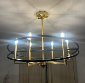 a chandelier with candles and candles
