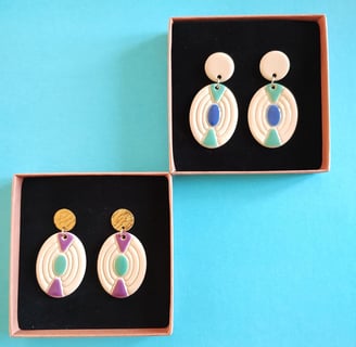 Boucles d'oreilles en céramique artisanales