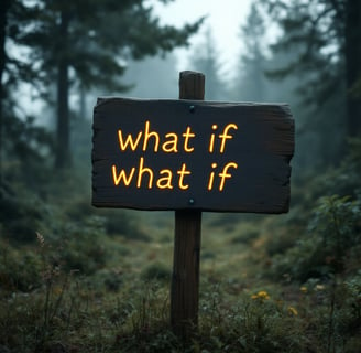 a sign that says what if