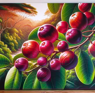 Camu Camu Fruit Acrylic Painting