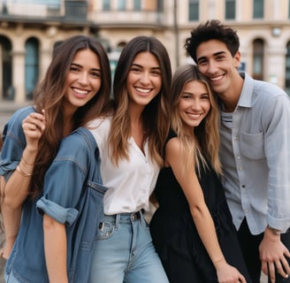 A person stands inside a photo booth with a curtain partially covering their upper body. The booth is bright red and there is text in a foreign language on the curtain. The person is wearing a colorful floral skirt and black slide sandals.