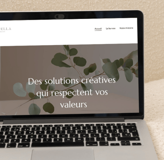 Capture d'écran du site web de Sorella.