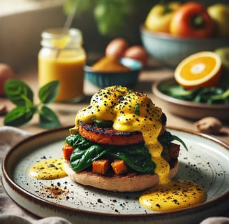 Vegan Benedict with Smoky Tempeh
