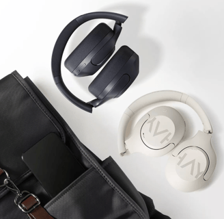 a backpacker's bag with a backpack and headphones