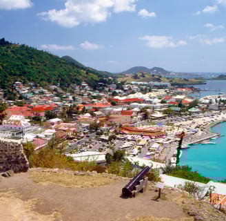 view of the port of Marigot