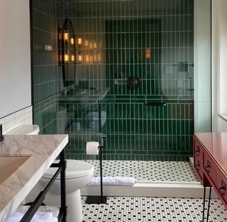 subway tiles trending bathroom in 2025