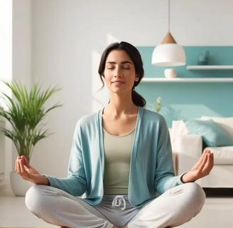 femme marocaine moderne qui gère son anxiété avec relaxation