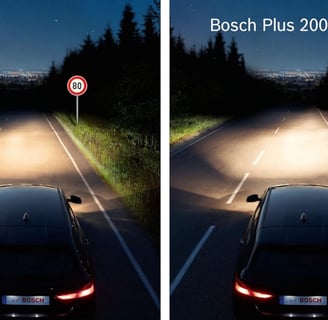 Bosch H7 Plus 200 Gigalight Headlight Bulbs – 200% Brighter Halogen Bulbs for Night Driving