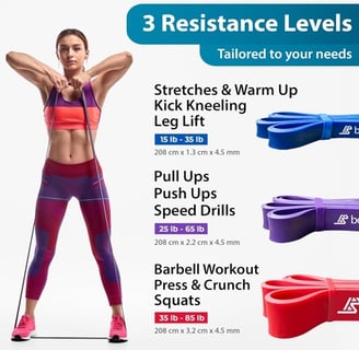 Beenax resistance bands set with multiple resistance levels