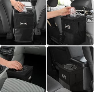 BEICARIN Car Trash Bin with Lid and Storage Pockets