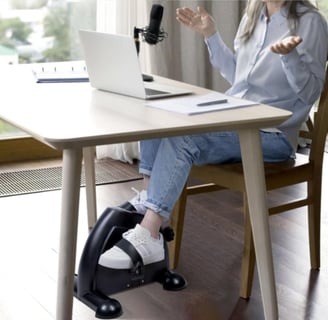 Mini exercise bike for home and office workouts