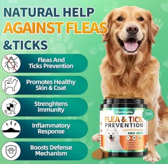 Carmelie Flea and Tick Chewables for Dogs - Natural Pest Control