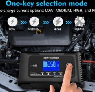 Smart 12V 24V Car Battery Charger – Fast & Automatic Charging