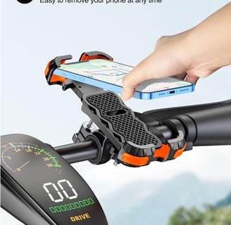 Glangeh Bike Phone Holder mounted on handlebars