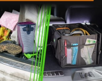 Collapsible and Multi-Compartment Car Trunk Organizer