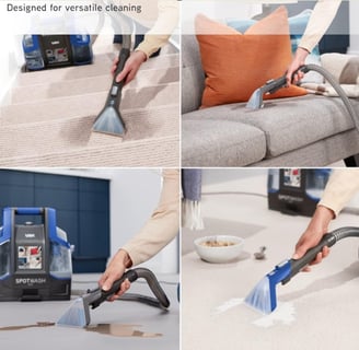 Vax Spotwash Duo Spot Cleaner in action on a carpet