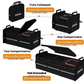 Einesin XXL Car Boot Organiser with Cooler Bag