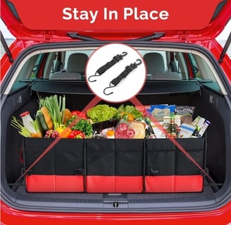 AojSup XXL Car Boot Organiser - Spacious Multi-Compartment Storage Solution