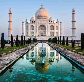  The Taj Mahal, located in Agra, India, was commissioned by Emperor Shah Jahan 