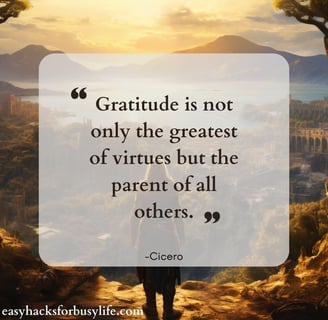 quote from cicero about gratitude of life