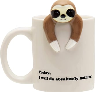 a sloth mug funny mug white elephant gift exchange 