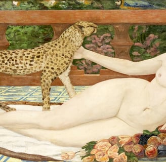  Jacqueline Marval, L’Odalisque au guépard,