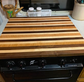 Butcher Block Stove Cover