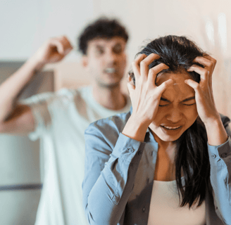 couple arguing, insecure attachment
