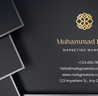 a business card with a gold foil foil business card