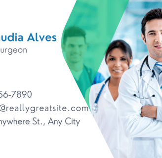 a doctor's business card with a doctor