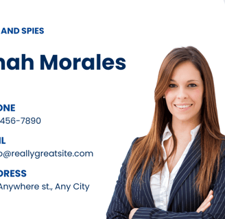 a business card for a business card