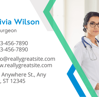 a doctor's business card with a doctor