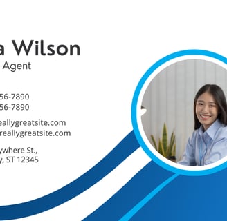 a real estate agent business card for real estate agent