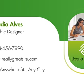 a business card for a graphic designer