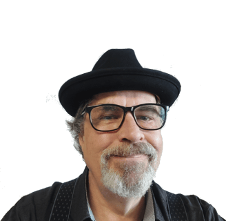 a man with a hat and a hat on