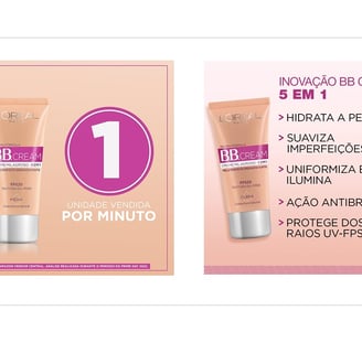 L'Oréal Paris Base BB Cream FPS 20 Dermo Expertise Cor Média, 30ml