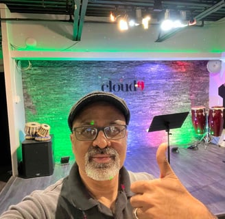 Rajan Bhai after setting up Sound at Cloud 9