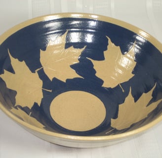 10 Inch Impressed Leaf Bowl