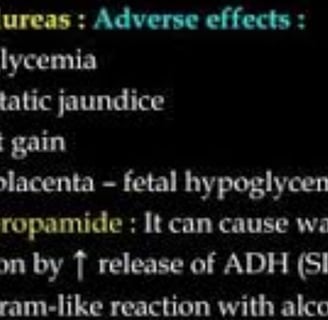 adverse tffect of antidiabeyic medtcation