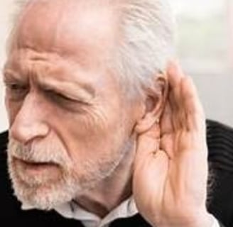 a man with weak hearing