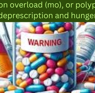 medication overload (mo), or polypharmacy deprescription and hunger