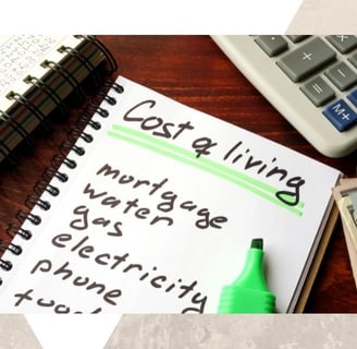 a notepad with a notepad and a pen and a calculator
