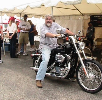 Rom on a scoot that the crew was raffling off as a give-away!
