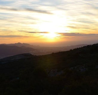 Garlaban, coucher de soleil.