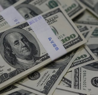 Dólar em queda.