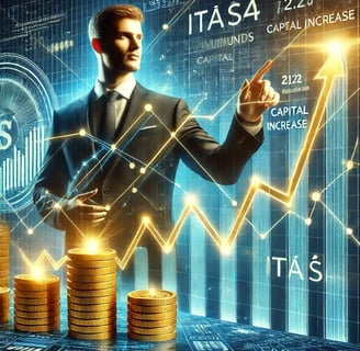 Imagem abstrata sobre investimentos e gráficos de ações.